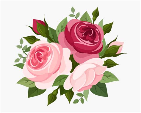 Pink Roses Png Elegant Rose Vector Picture Bouquet Flower Vector Png