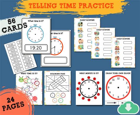 telling time worksheets learn  telling time bundle telling etsy