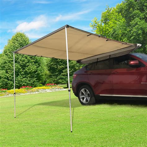 anself portable car awning folding retractable rooftop sun shade shelter walmartcom walmartcom