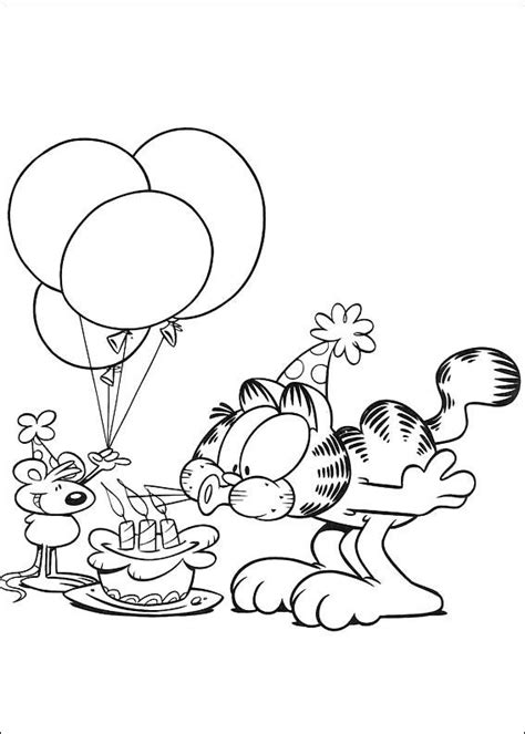 garfiled rojstni  birthday coloring pages coloring pages animal