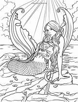Coloring Pages Mermaid Siren Adults Adult Mermaids Mystical Mythical Sea Colouring Printable Selina Fantasy Fenech Book Sheets Print Sirens Ocean sketch template