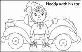 Noddy Driver Taxi sketch template