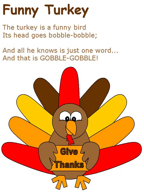 dltks template printing funny thanksgiving poems thanksgiving
