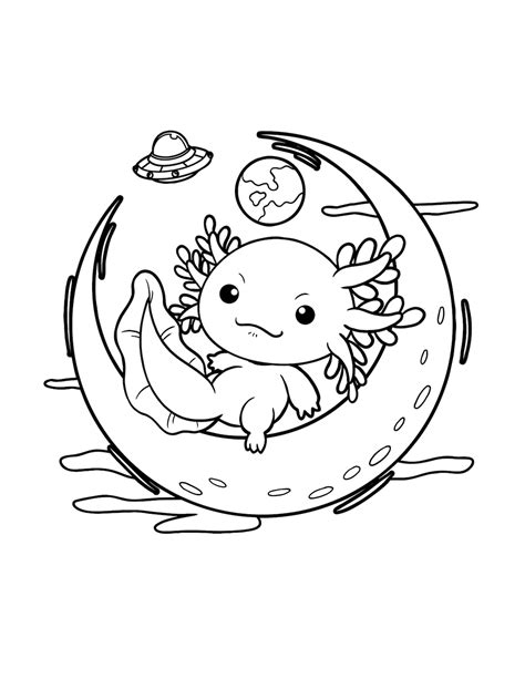 printable cute axolotl coloring page digital  etsy australia