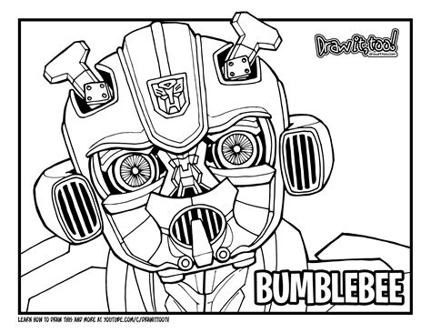 bumblebee head page coloring pages