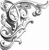 Scrolls Fairy Thegraphicsfairy Engraving Gravure Flourishes Cenefas Feedly Esquina sketch template