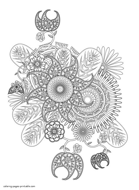 coloring pages  adults abstract flowers coloring pages printablecom