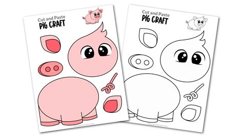 printable pig craft template simple mom project