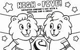 Colouring Five High Kindness Activity Activities sketch template