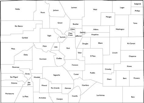 Colorado County Map With County Names