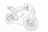 Cbr1000 Cbr Honda Lineart sketch template