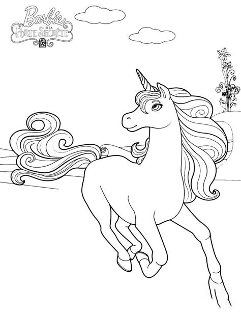 barbie unicorn coloring page  printable coloring pages