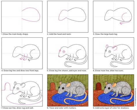 draw  rat art projects  kids
