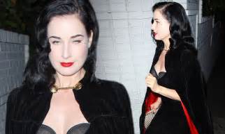 Dita Von Teese Comes Over All Elvira As She Steps Out In
