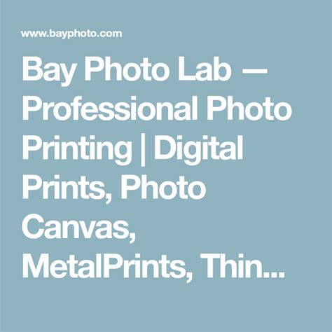 Bay Photo Lab — Professional Photo Printing Digital Prints Photo