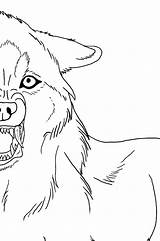 Wolf Line Snarling Paint Ms Deviantart Drawings sketch template
