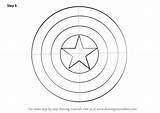 Draw Captain America Shield Drawing Step Face Sketch Drawings Sheild Coloring Pages Cartoon Drawingtutorials101 Paintingvalley Learn Tutorial Characters sketch template
