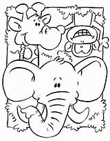 Coloring Wild Animal Pages Kids sketch template