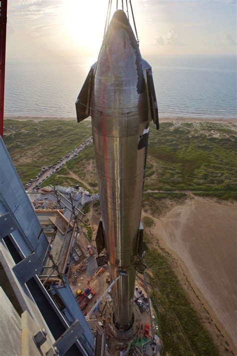 spacex  fully assembled  starship launch system