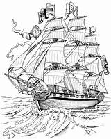 Coloring Ships Ship Pages Adult Printable Sailing Drawing Boat Choose Board Pyrography Colouring sketch template