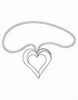 Coloring Heart Pages Pendant Shape Shaped Printable Print Getcolorings sketch template
