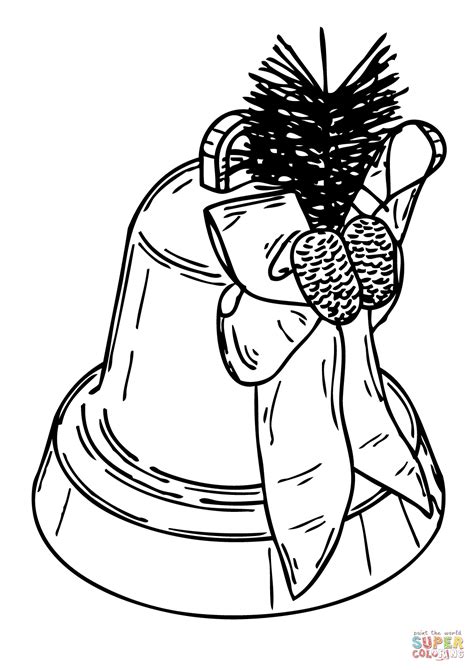 christmas bell coloring page coloring pages