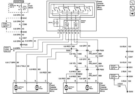 gm power mirror wiring diagram