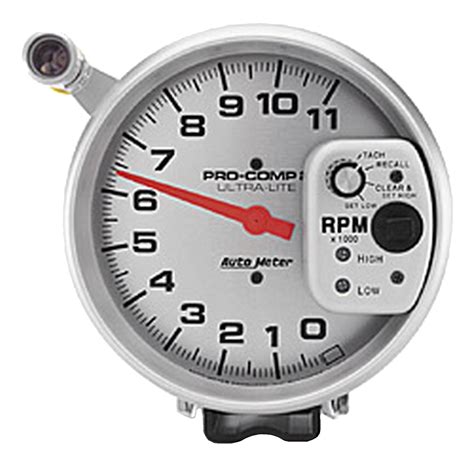 autometer ultra lite pro comp ii tachometer     silver face  ebay