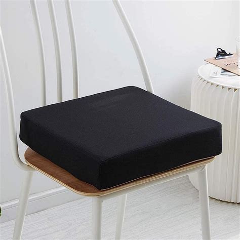 Fwzj Square Padded Seat Pad Ultra Thick Chair Cushions Soft Chair