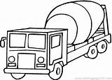 Coloring Pages Truck Transportation Mixer Cement Printable Transport Land Color Toddlers Log Preschoolers Drawing Colouring Kids Clipart Print Preschool Crafts sketch template