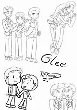 Glee Coloring Actors sketch template