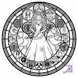 Coloring Glass Stained Akili Pages Disney Mandala Adult Amethyst Deviantart sketch template
