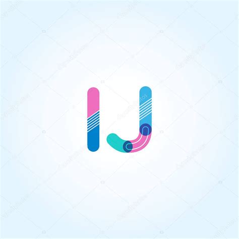 ij connected letters logo stock vector  brainbistro