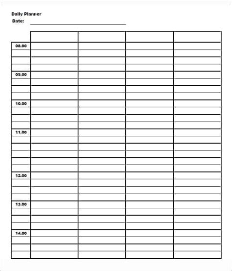 daily schedule templates word excel  formats
