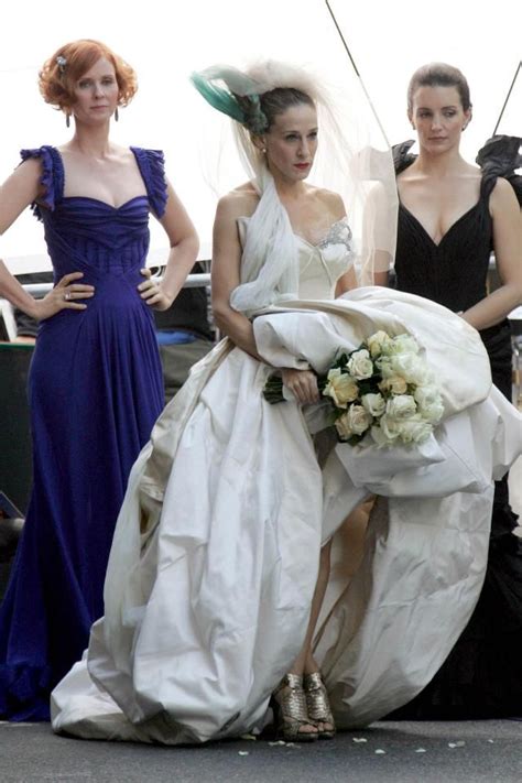 sarah jessica parker in a vivienne westwood sarah jessica parker famous wedding dresses
