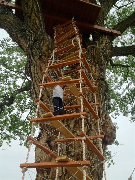 diy treehouse rope ladder