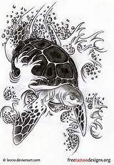 Turtle Tattoo Tattoos Tribal Hawaiian Designs Polynesian Sea Turtles Japanese Maori Cool Meaning Choose Board Freetattoodesigns sketch template