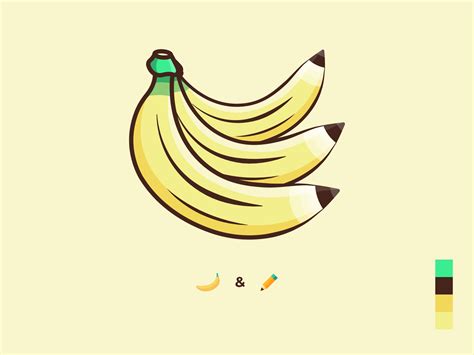 banana pencil illustration  giorgi makatsaria  dribbble