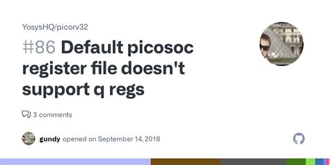 default picosoc register file doesnt support  regs issue