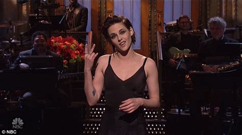 kristen stewart strips off for lesbian tryst on snl daily mail online