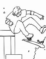 Skateboard Skateboarding Coloringhome Spongebob sketch template