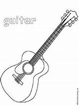 Coloring Guitar Pages Music Instruments Instrument Print Musical Enchantedlearning String Guitars Tools Celebrity sketch template
