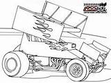 Sprint Car Coloring Pages Racing Colouring Kids Race sketch template