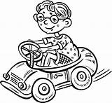 Coloring Car Driving Toy Pages Boy Garfield Glassess Freddy Getcolorings Getdrawings Color sketch template