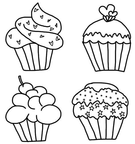 ideias de bolo  colorir colorir cupcake desenho desenho de bolo