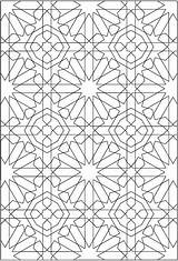 Arabe Dover Coloriage Alhambra Mosaique Doverpublications Marokko Edad Pavot Doodle Danieguto Visigodo sketch template