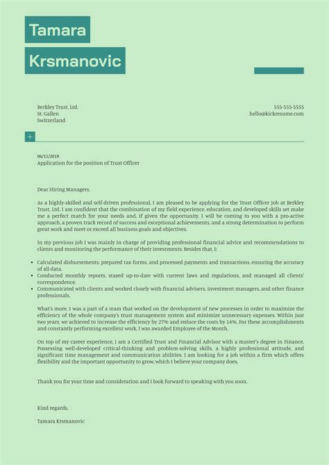 sample letter  trustee    letter template collection