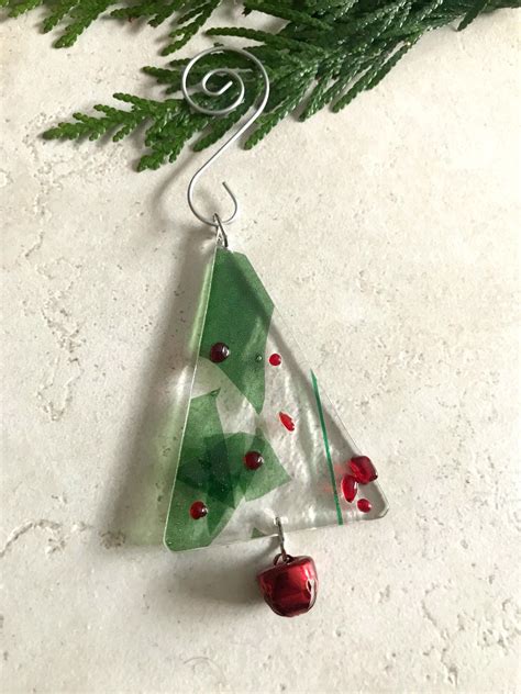 Fused Glass Holiday Tree Ornament Etsy Holiday Tree Fused Glass