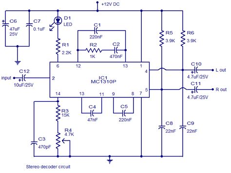 stereo decoder circuit diagram electrical concepts pinterest circuit diagram