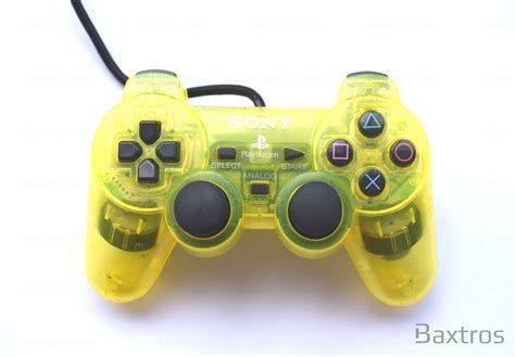 ps official dual shock  controller yellow ps controller baxtros